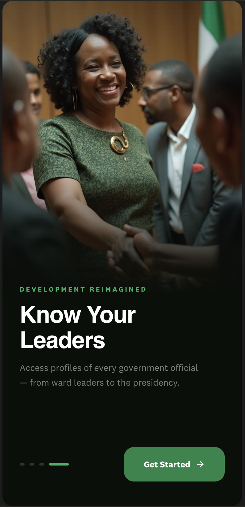 Tarié citizen app — Know Your Leaders